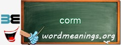 WordMeaning blackboard for corm
